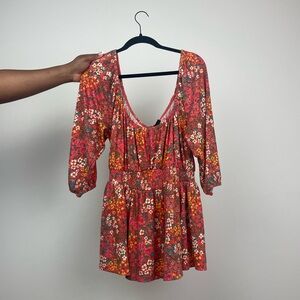 Torrid Orange Floral Top